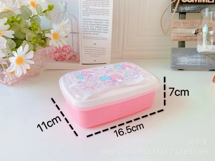 Lilo Stitch Lunch Box Disney Kawaii Elsa Anime Kids Portable Bento Boxs Student Ermetic Food Crisper Single Layer Capacity Gift