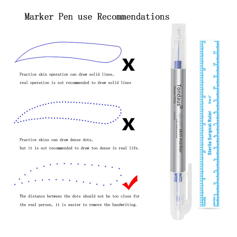 Disposable Skin Marker Pen 5/10/20Pcs