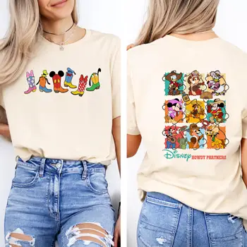 Disney Boots T-Shirt Western Disney Shirt Mickey and Friends Shirt Chip and Dale Shirt Disney Howdy Partners Shirt 1