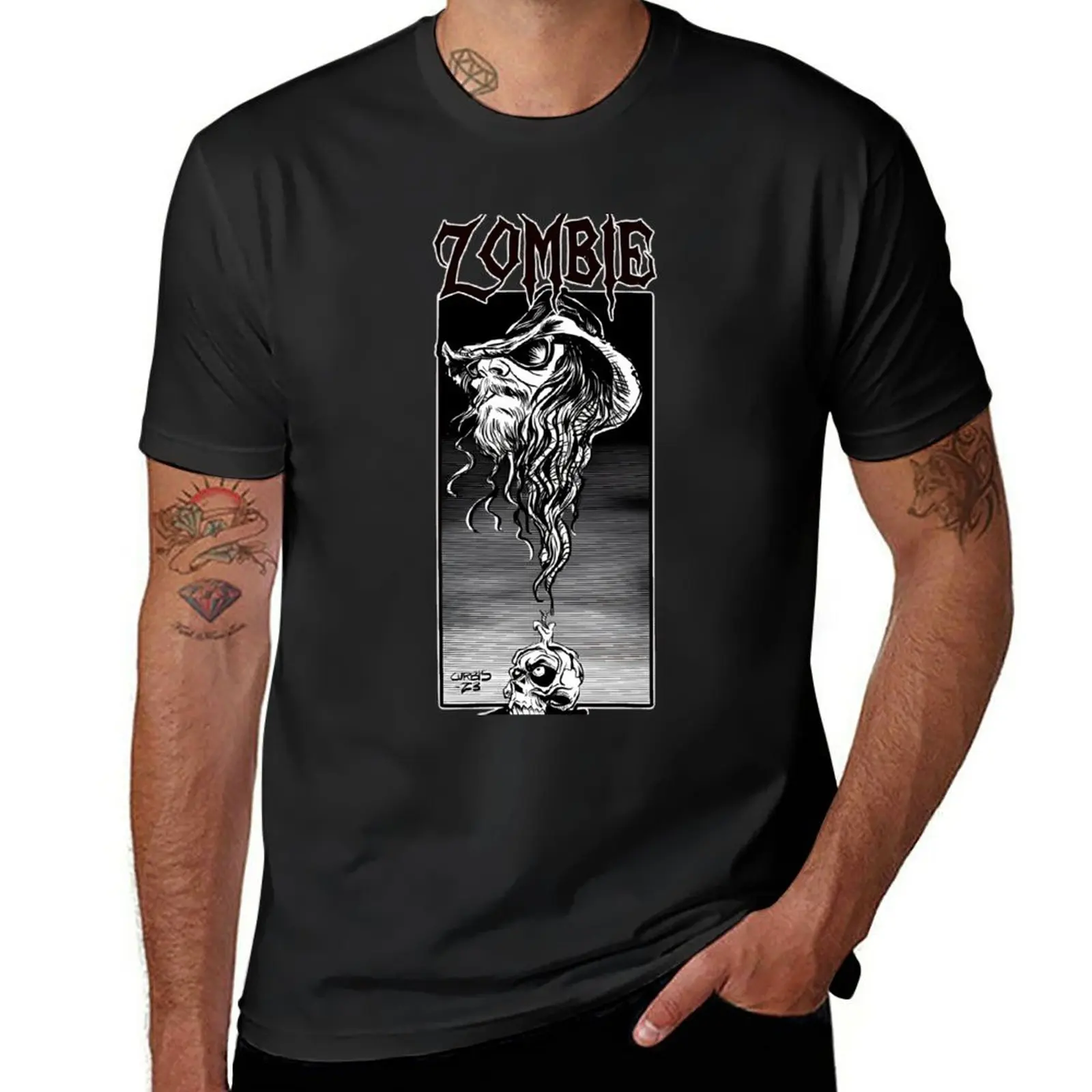 

New Rob Zombie Rises T-Shirt black t shirts Short sleeve cute tops vintage t shirt T-shirt men