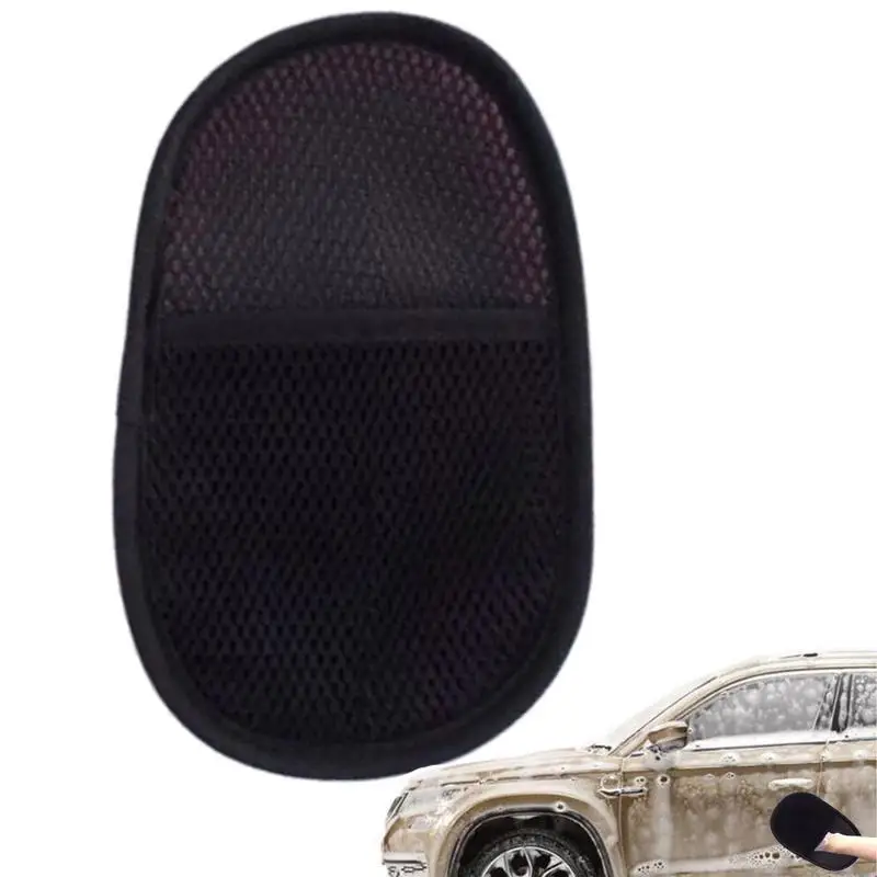 Wash Mitts For Car Washing Microfiber Mitt Double Sided Wash Mit Car Gloves Water Absorption Thick Washing Mitt