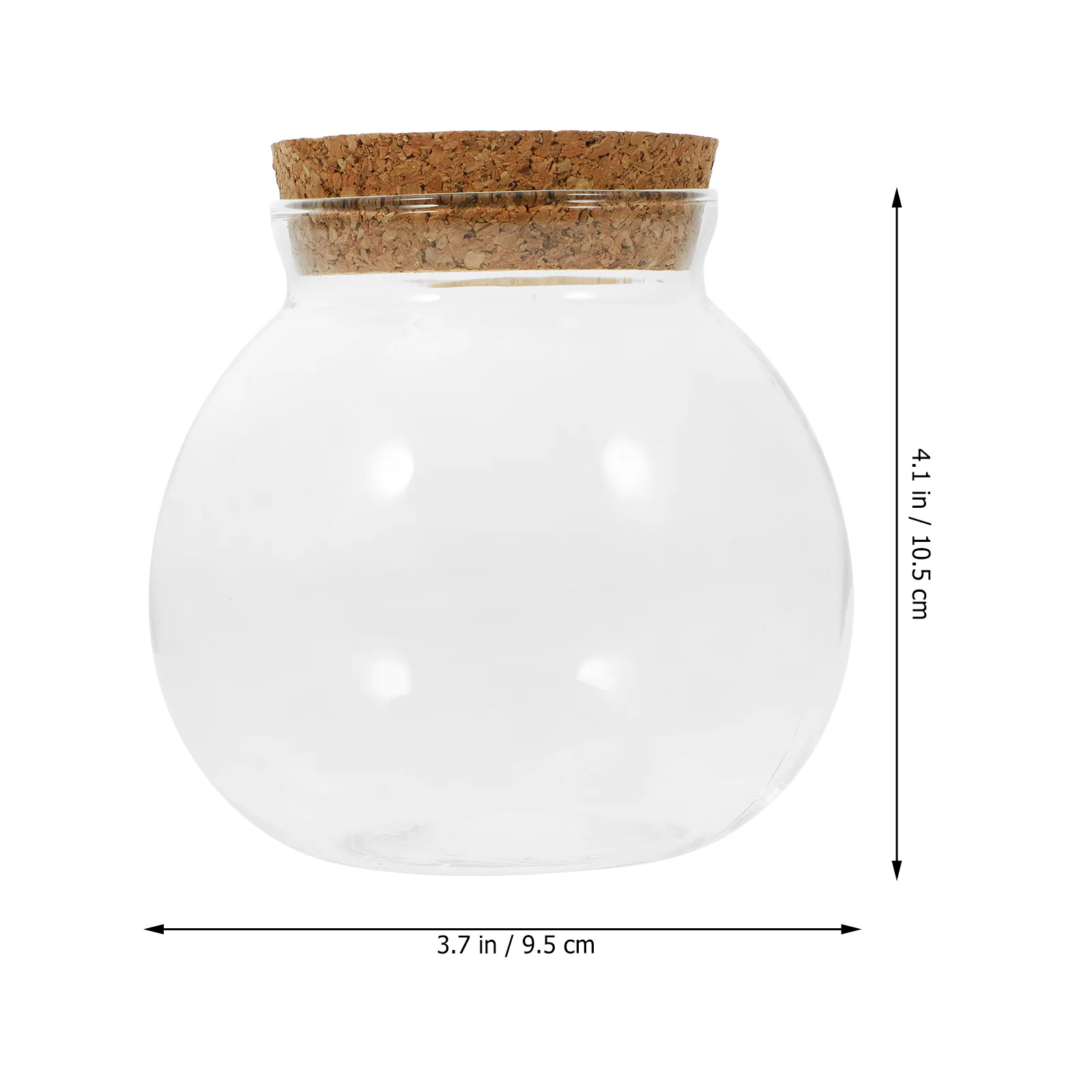 Glass Micro-landscape Ecological Bottle Moss Plant Vase Hydroponic Fish Tank Ornaments Betta (cork (10*11cm) Flower Pot Air 6