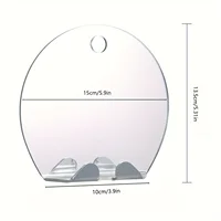 Portable handheld fog free mirror, shower mirror Shaving fog free bathroom mirror, Makeup beard beauty and travel rectangle - Image 6