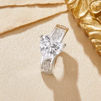 Heart White CZ Stone Solid 925 Sterling Silver Belly Button Ring Belly Piercing Navel Bar Curved Barbell Navel Ring 6770013