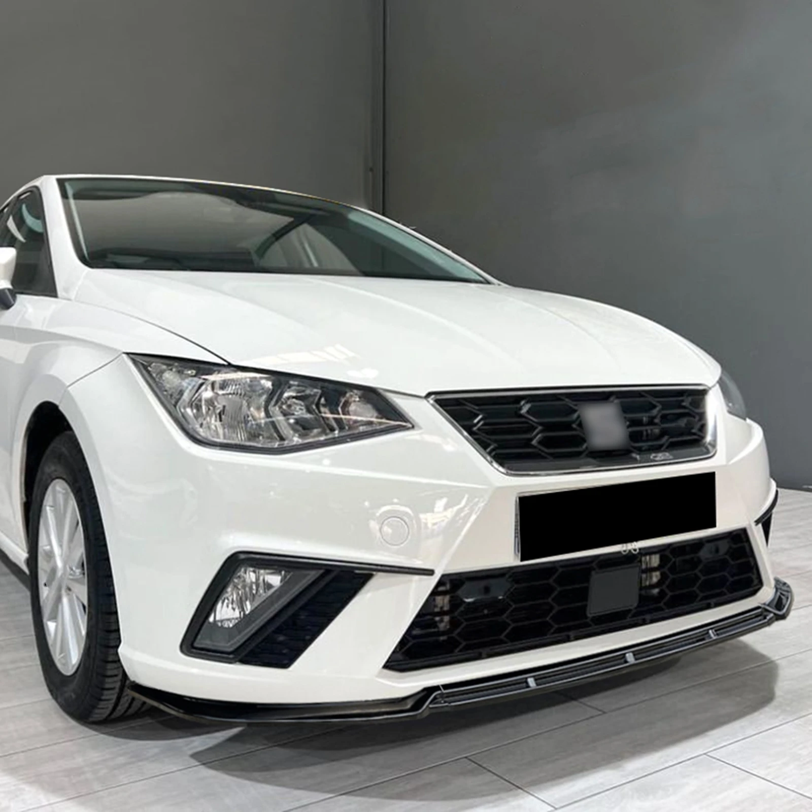 시트 Ibiza MK5 표준 FR 2018 2019 2020 2021 2022 2023 프론트 범퍼 스포일러 립 탄소 섬유 룩/글로스 블랙 스플리터 키트
