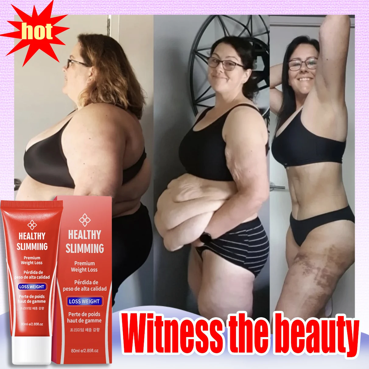 

Powerful Fast Weight Loss Cream Effective Abdominal Muscles Tightening Abdominal Fat Burning Slim Down Anti-cellulite Full Body