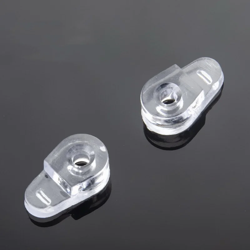 Plastic Glass Retainer Transparent Mirror Cabinet Fix Clips Glass Hardware 10pcs