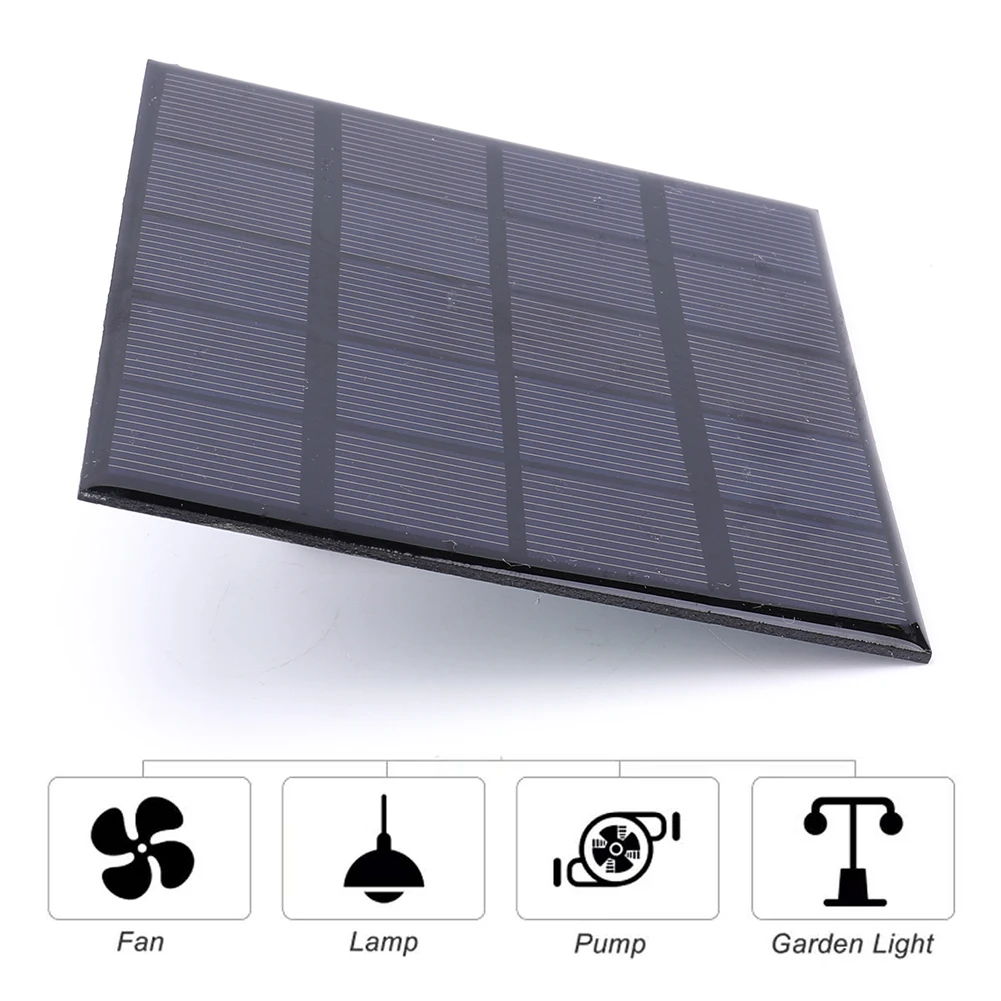 Solar Panel 3W 5V Portable Fast Charger Polysilicon DIY Outdoor Travel Solar Cells System for Light Moblie Phone Battery Charger