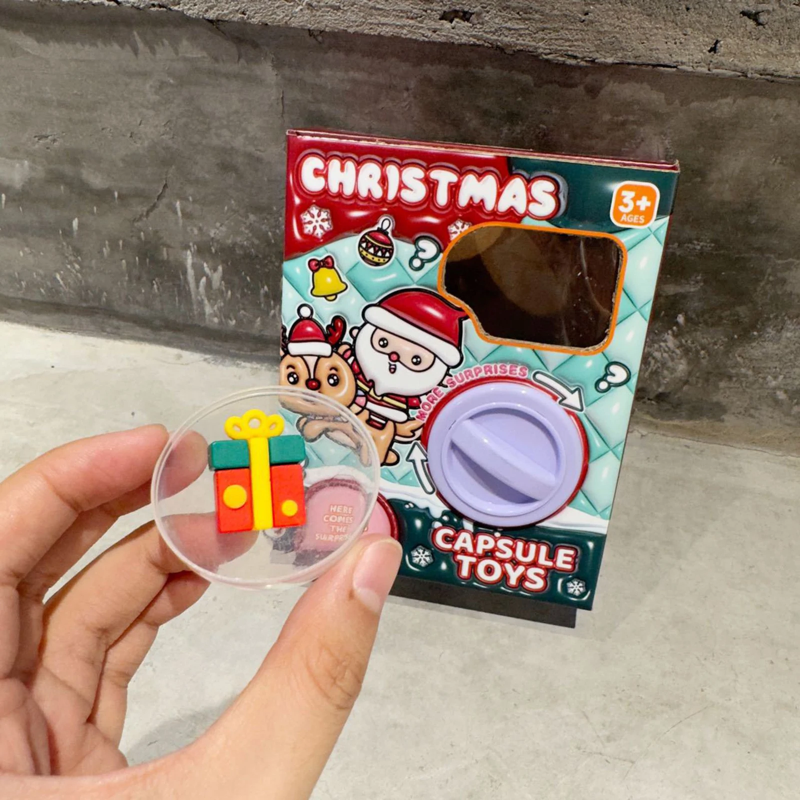 Christmas Egg Kids Toys Gashapon Machines with 6pcs Random Capsule Toys Egg Twisting Machine Cardboard Box Surprise Blind Box 3