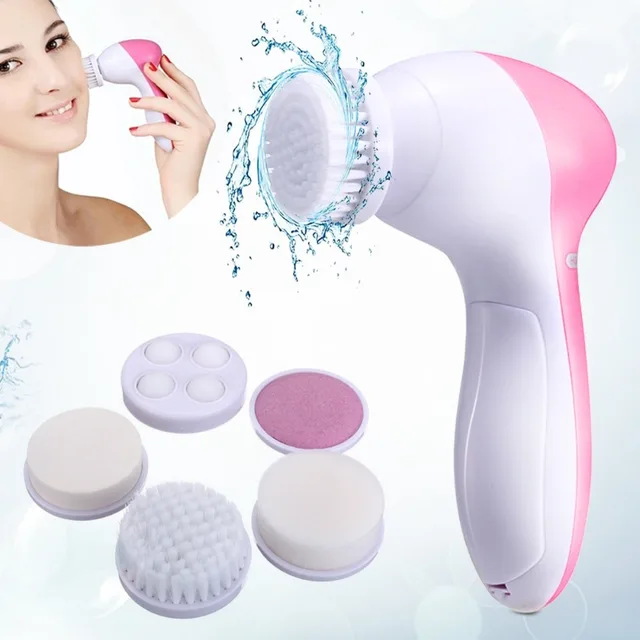 brosse visage electrique de nettoyage du visage 5 en 1, Machine à laver