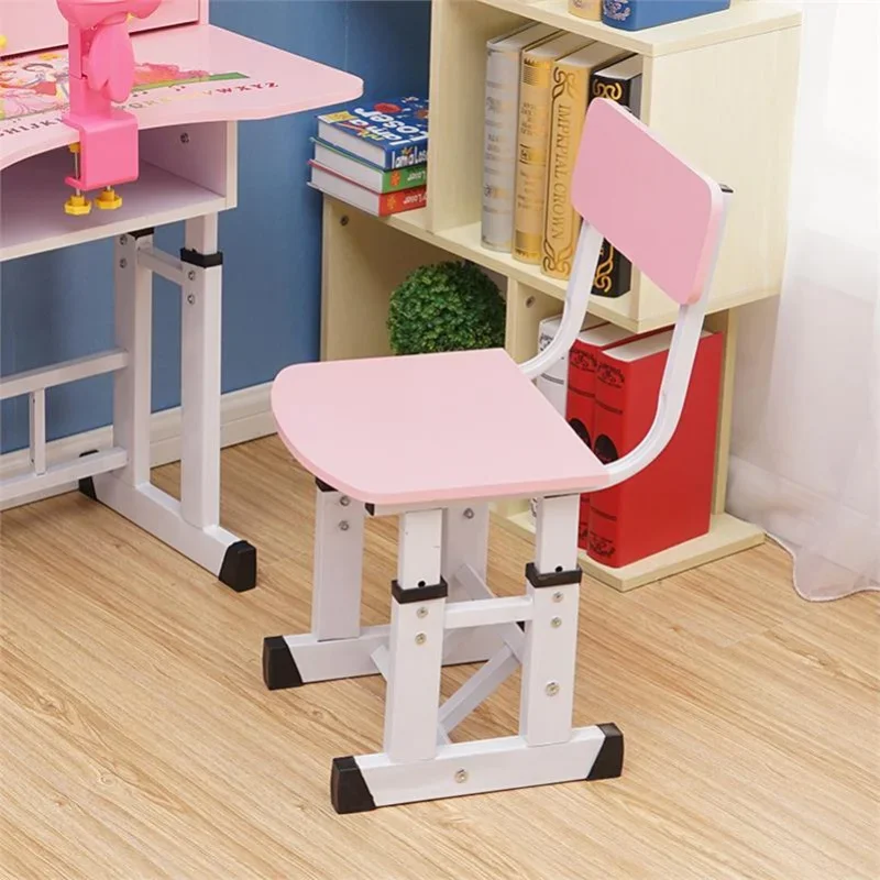 Children's Study Chair-Adjustable Lifting Solid Wooden Dining Chair with Desk for Primary School Students Ergonomic Kids