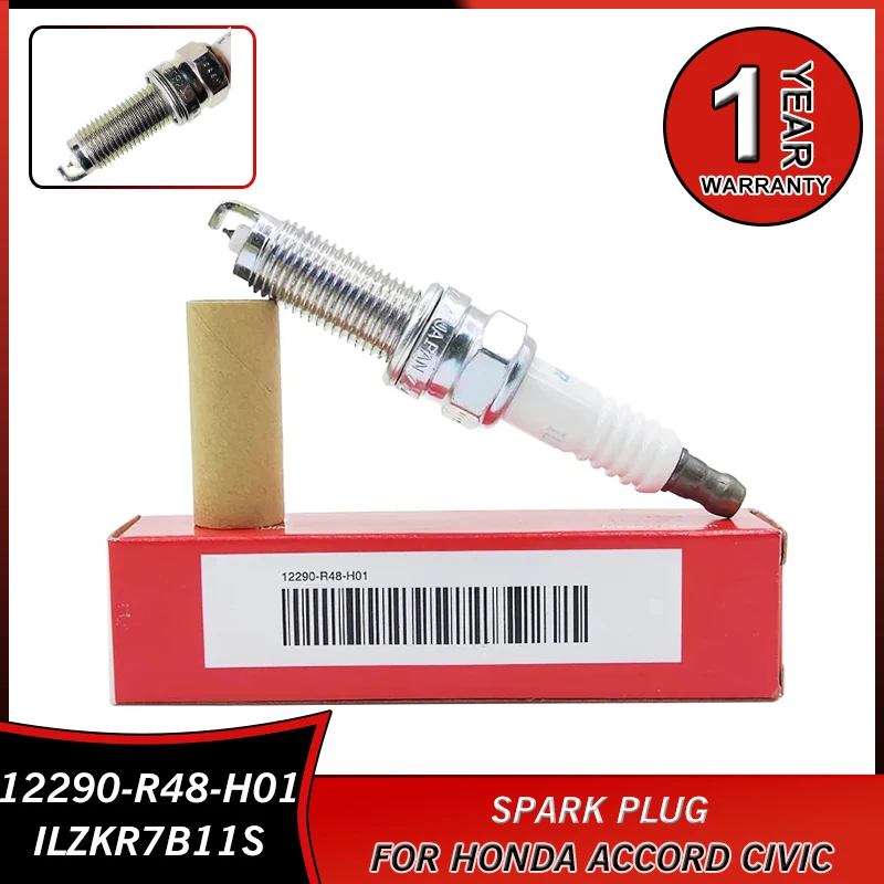 

12290-R48-H01 ILZKR7B11S Iridium Spark Plug for Honda Accord Civic CR-V TSX Acura MDX TL Crosstour Accessories Candle