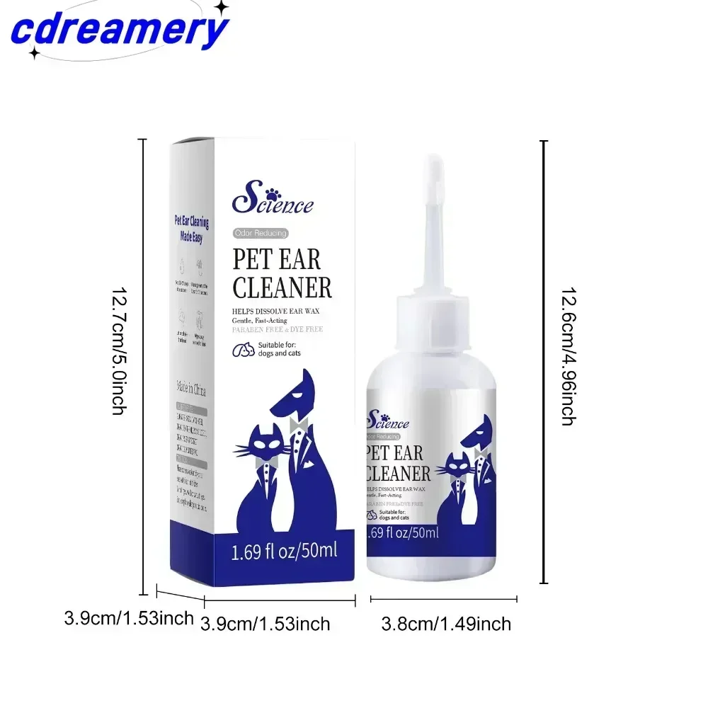 CDYStratford Pharmaceuticals Ear Cleaner & Drying Solution For Dogs & Cats W/Aloe VeraToWash Debris, Odor&Irritation Relief
