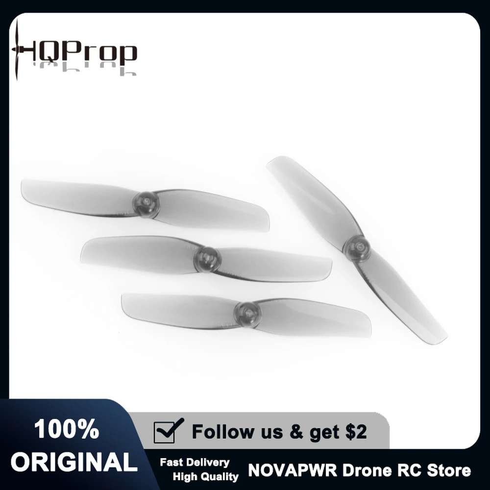 HQProp 51mm 2 pouces hélices 2 pales blanc pour drone Whoop FPV