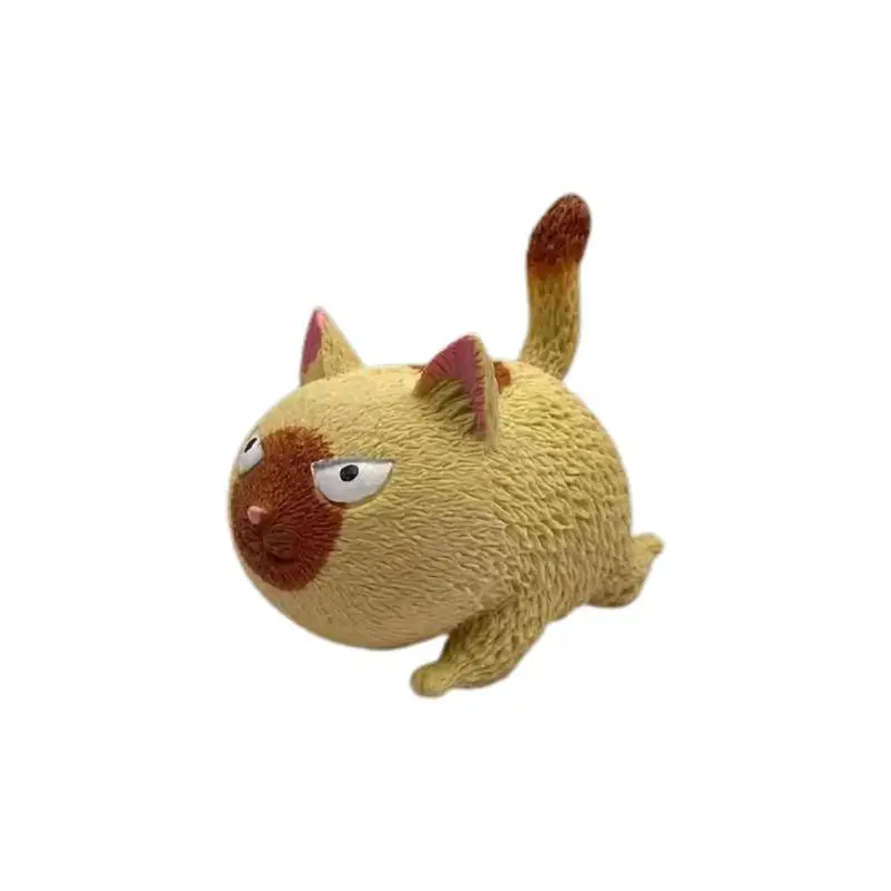 Pinch Angry Cat Fidget Squishy Toys Decompression Antistress Toys Cute Animal Orange Cat Puppet Squeeze Vent Toys For Children pea popper fidget toy Squeeze Toys