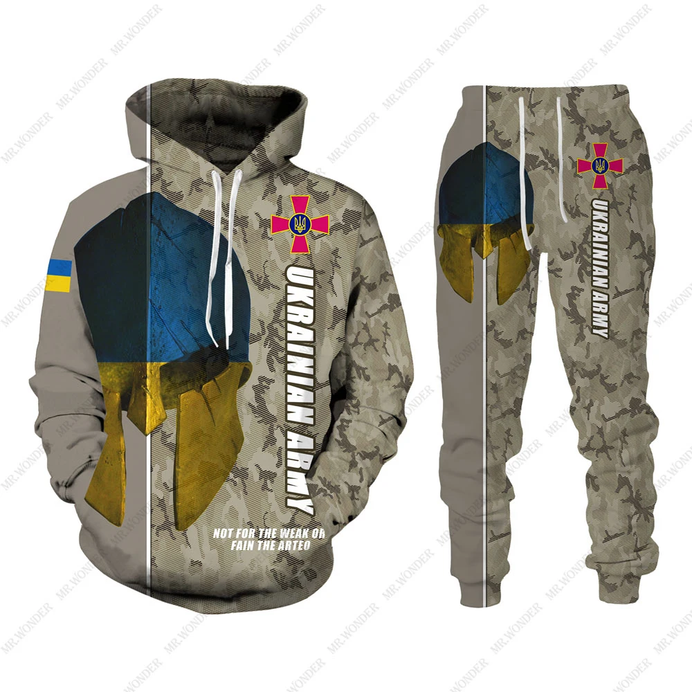 

Mr.Wonder Spartan Camouflage Ukraine Army Soldier All Print Spring Autumn Hoodie Harajuku Outwear Zipper Casual 3D Tracksuits