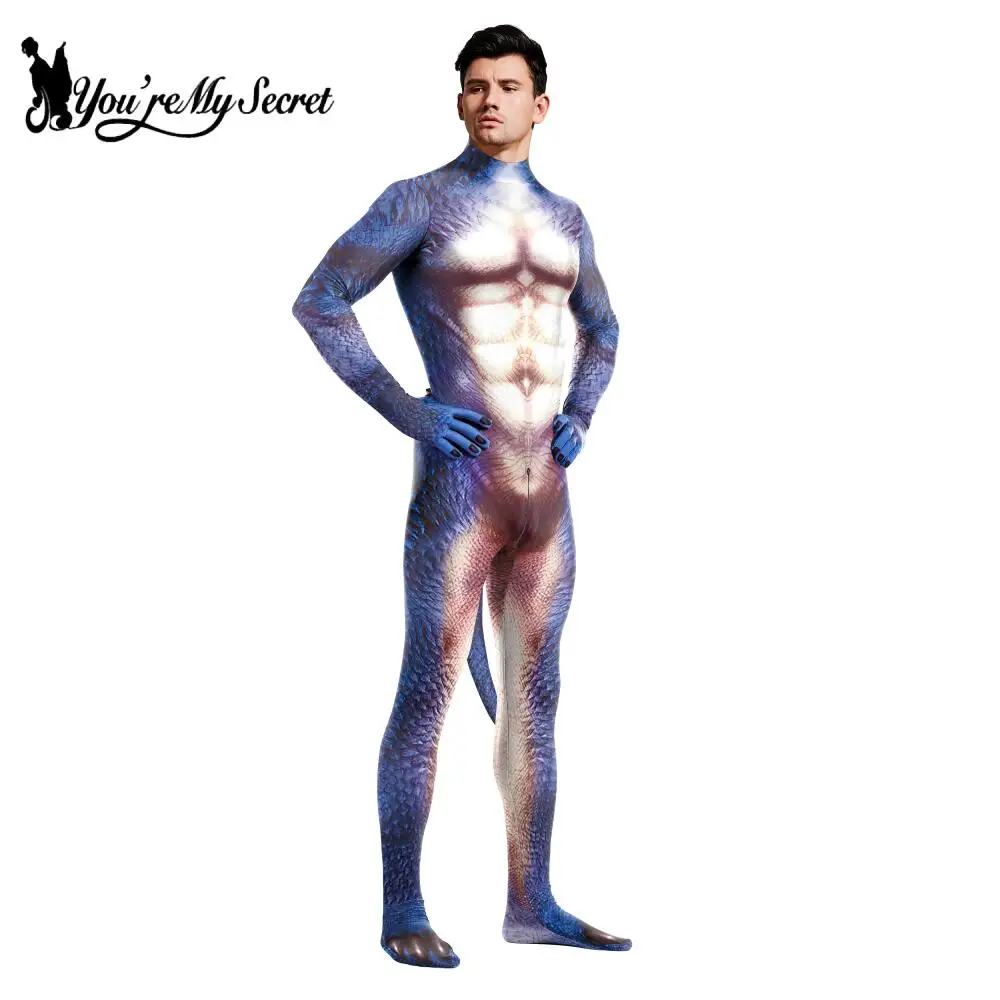 [You're My Secret]Halloween Cosplay Serpentine Printed Cosplay Costume Zentai Bodysuit Outfits Elastic Jumpsuit Fancy Dress cosplay costume