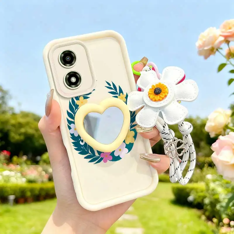 Colorful Garland Phone Case Set with Lanyard and Craft Embellishments - 3 Piece Bundle