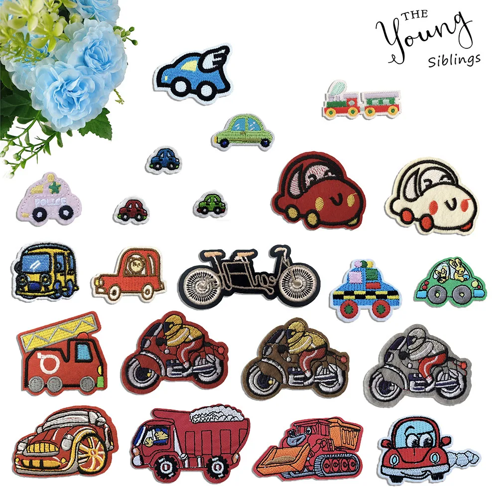 

Wholesale sales 100 pieces automobile embroidery Hot melt adhesive ironing DIY Sewable decorate Repair the hole clothing patch