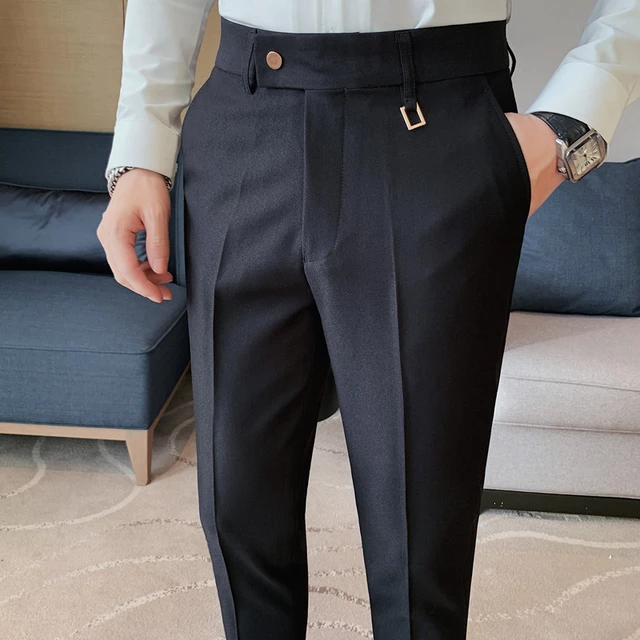 Buy Men Beige Solid Slim Fit Formal Trousers Online - 735606 | Peter England