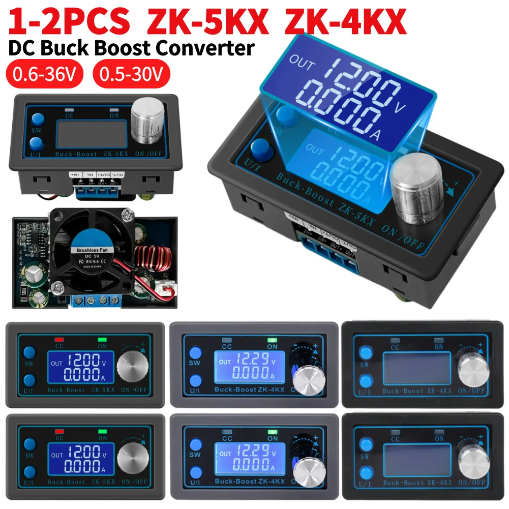 ZK-4KX DC Buck Boost Converter CC CV 0.5-30V 4A 5V 6V 12V 24V Módulo De Alimentação Fonte De Laboratório Regulada Ajustá I.1396736556