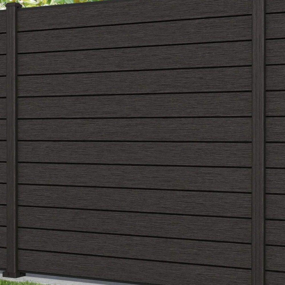 Green Aluminium Wpc Garden Fence Boards Waterproof Garden Aluminum Wpc Composite Fence Outdoor Panels Post For Home