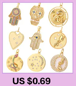 Heart Greek Eye Gold Color Pendant Charms for Diy Earrings Necklace Bracelet Evil Blue Eye Charms for Jewelry Making Supplies