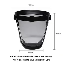 Transparent Reusable Antifog Windproof Safety Mask with Filters (1pc black)