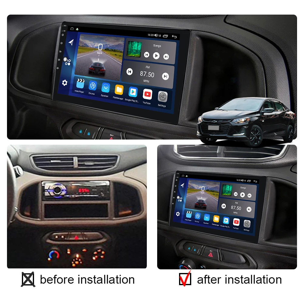 2 Din Radio samochodowe Android 12 Auto Carplay dla chevroleta Onix 2012-2019 odtwarzacz multimedialny radioodtwarzacz Stereo nawigacja GPS 4G bez DVD