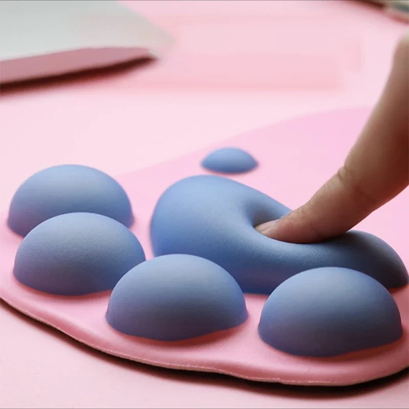 손목 발 매트 메모리 소프트 실리콘 귀여운 사무실 고양이 패드, 마우스 패드 데스크 폼 쿠션, 귀여운 용품 휴식 마우스 노트북 컴퓨터