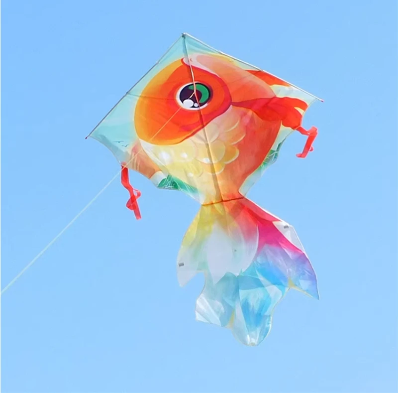 Free Shipping 200cm fish kites flying toys for children kites wheel ripstop nylon fabric kite dragon tissu drachenfliegen flies 5