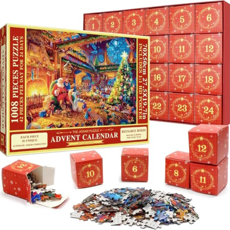 Adventure Day Santa Claus Puzzle 24 Days Advent Calendar Countdown Blind  Box Christmas Decoration DIY Gifts Boxes For Children - AliExpress