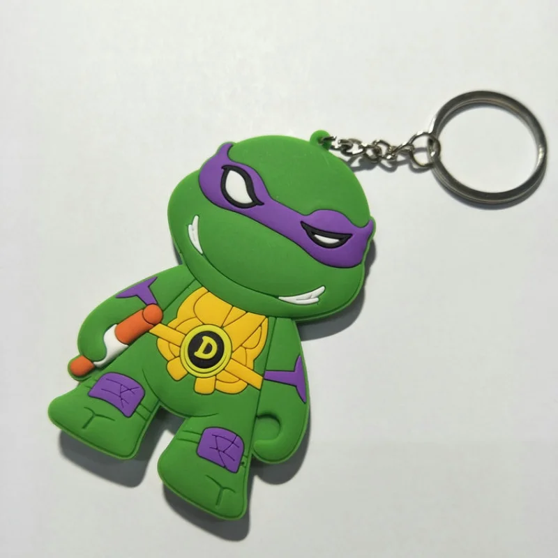 In Stock Teenage Mutant Ninja Turtle Keychain Cartoon Tortoise Keyring Leo  Raph Mikey Don Boy Girl Key Chains Children Gifts - AliExpress