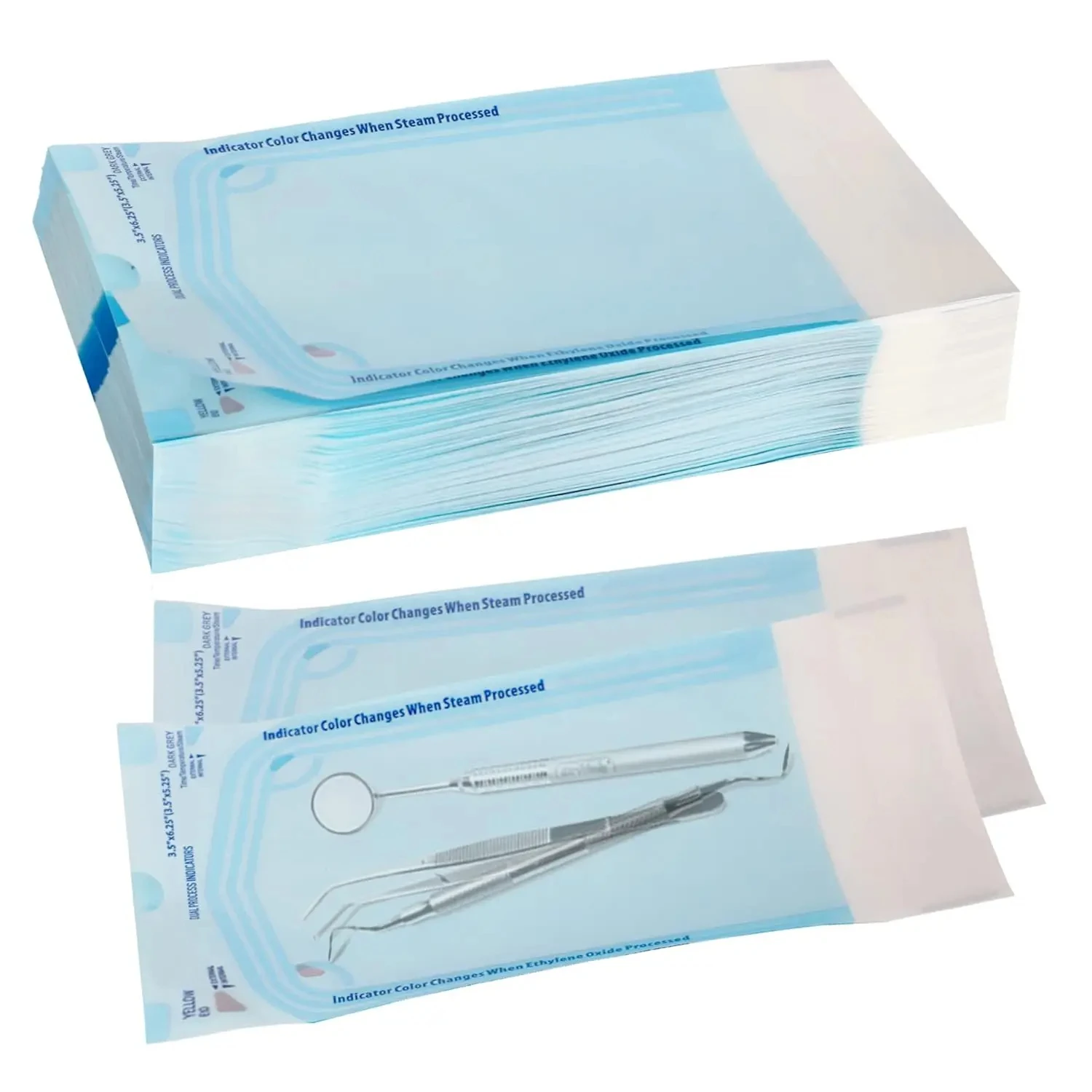200pcs/bag Tattoo Accessories Disposable Self-sealing Sterilization Pouches 5 Sizes Self-adhesive Clean Bags