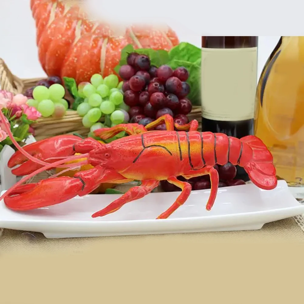 1pc Lifelike Lobster Model Decor Artificial Creative Realistic Lobster Shape Decor 36x13cm Simulation Crab Model Toys food model,food photography props