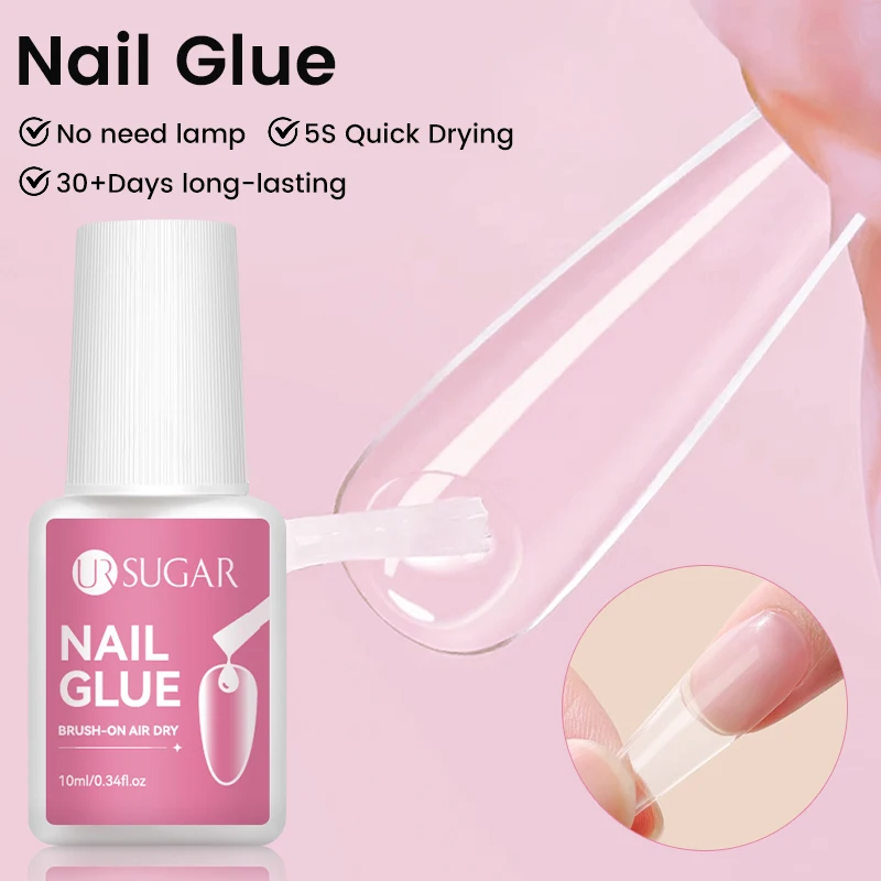 Colla per unghie UR SUGAR 10ML, non necessita di lampada UV LED, a lunga durata, per unghie finte, unghie acriliche, unghie press-on, decorazioni per unghie finte. - immagine 2