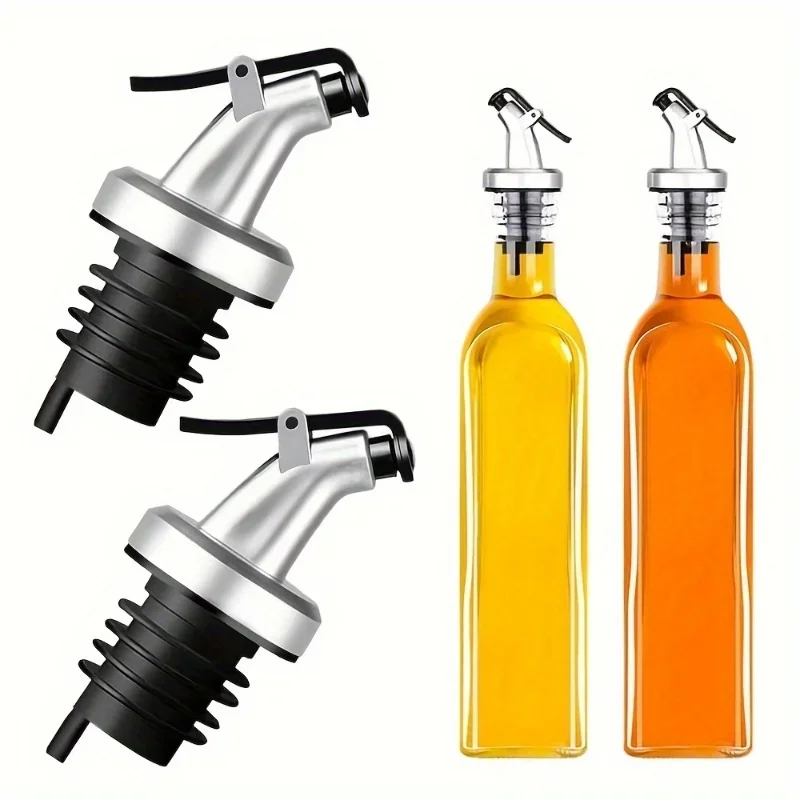 Oil dispenser Seasoning jar Seasoning bottle Spice dispenser Condiment squeeze bottles Sauce dispenser Kitchen seasoning pouring spout vinegar soy sauce bottle cap silicone stopper universal 1pc