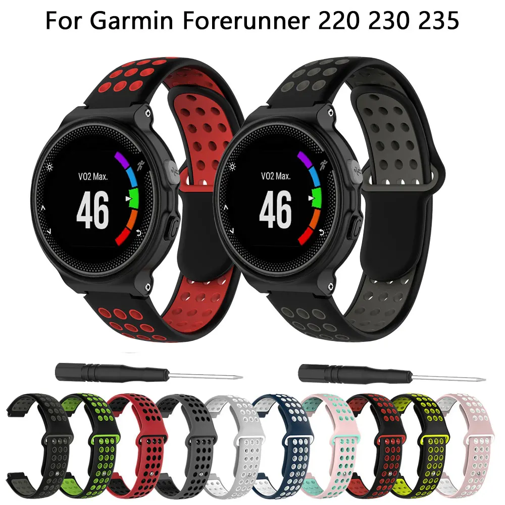 

Силиконовый ремешок для наручных часов Garmin Forerunner 220 230 235 630 620 735 подход S20 S6 S5 GPS спортивные часы