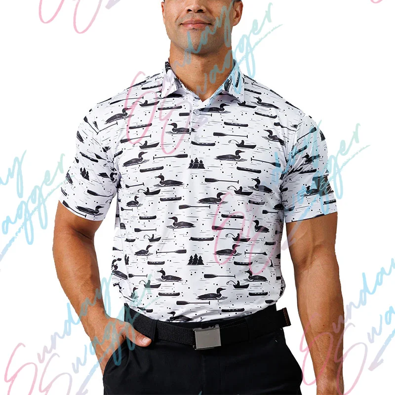 

Sunday Swagger Men's outdoor sports POLO shirt golf shirt casual versatile printed T-shirt F1 racing shirt fashion trend