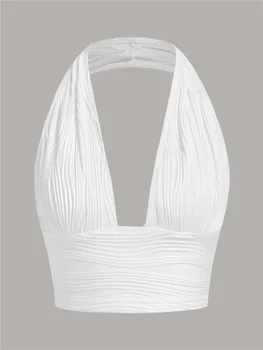 Backless Halter Crop Top 1
