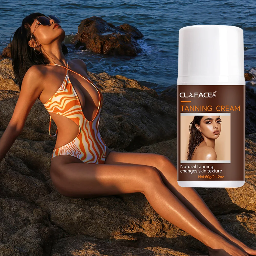 Fast Sunless Tanning Body Self Tanners Meihei Frost Beach Sun-free Sun Smear Body Wheat Tone Bronze Skin Help Black Care Cream