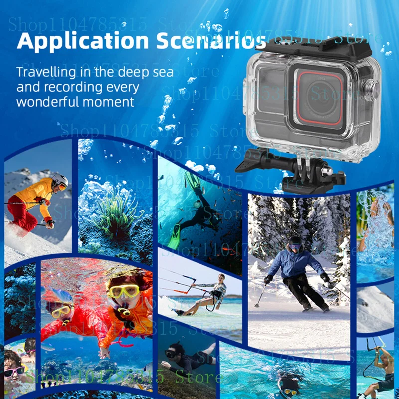 For Insta 360 Ace/Ace Pro Camera Waterproof Case 60m Dive Cover Protective Case XMSJ