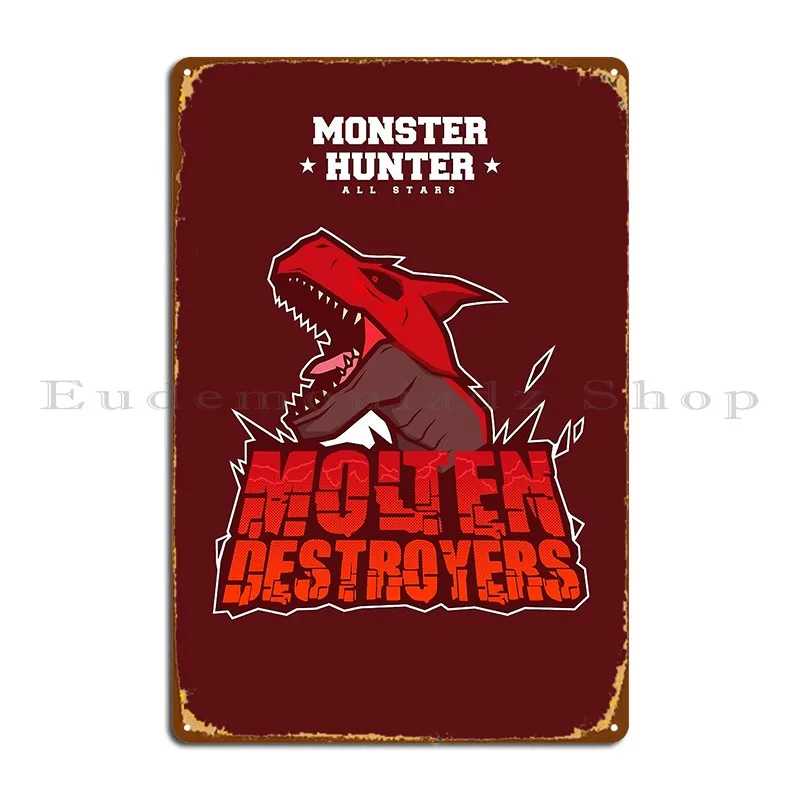 Monster Hunter All Stars Distruttori Fusi Metal Sign Poster Home Personalizzato Soggiorno Cinema Cinema Tin Sign Poster
