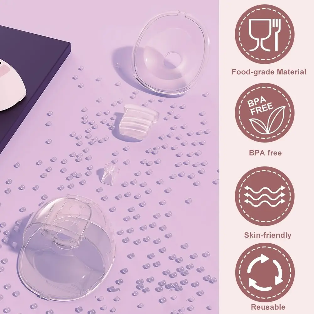 Breast Pump Accessories Breast Pumps Two Full Sets Breast Pump Parts with 24mm Flange for Lansinoh Discreet Duo/NCVI/Nuliie S32
