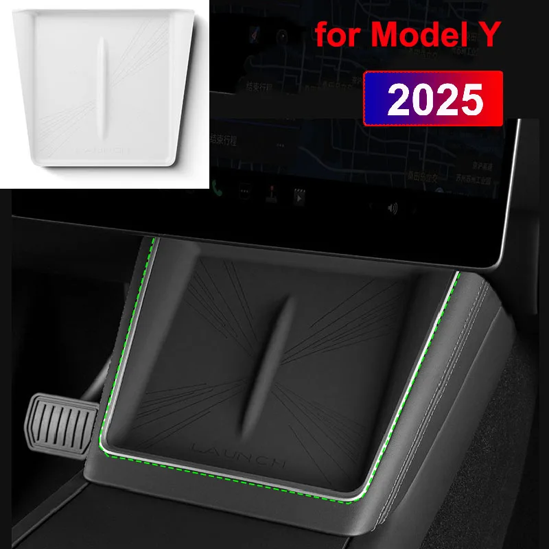Wireless Charging Silicone Pad & Central Control Protector Cover with Non-Slip Mat