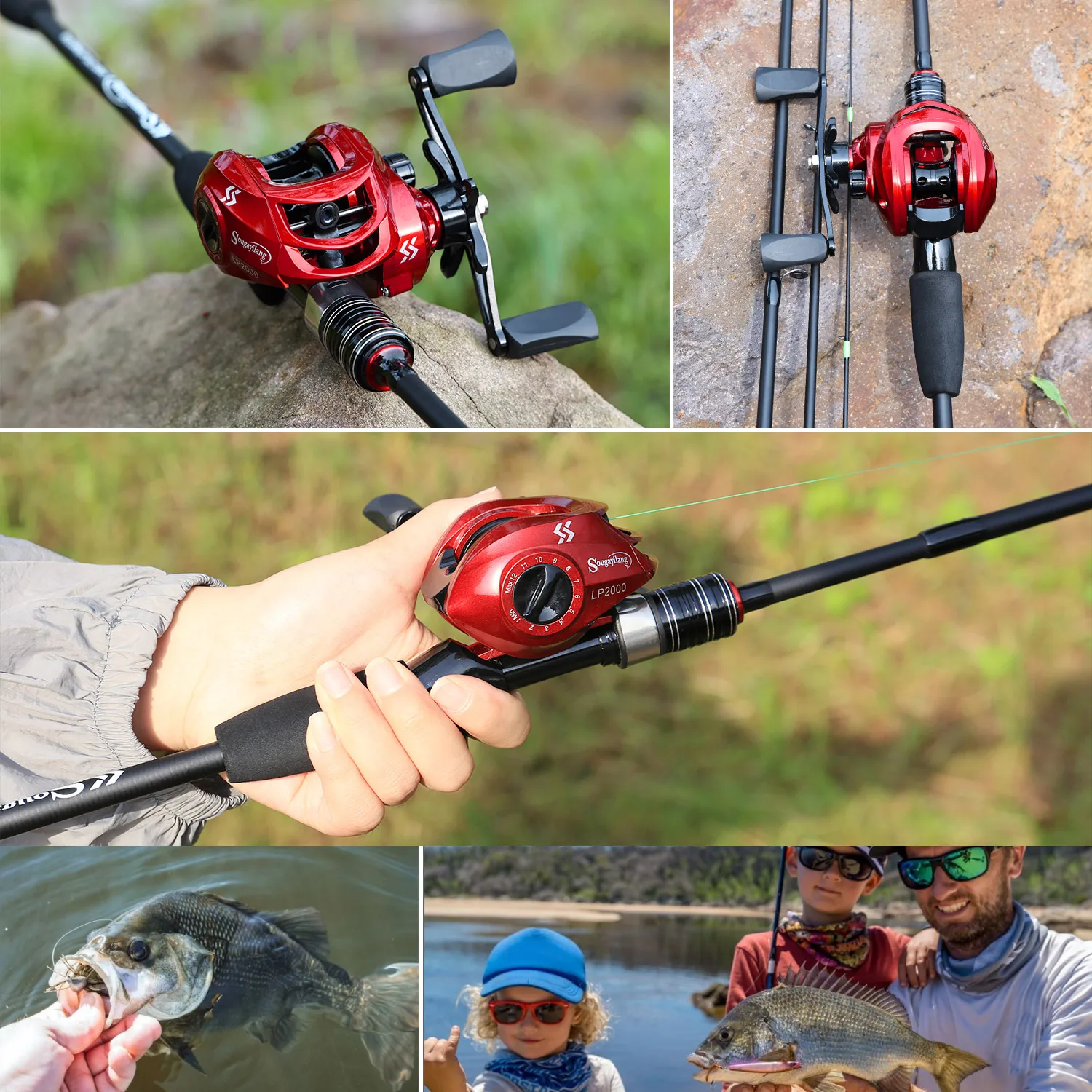 Sougayilang Casting Fishing Rod and Reel Combo 2.1m 0.8-5g Lure Weight  Carbon Fiber Casting Rod and 7.2:1 Baitcasting Reel - AliExpress