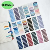 200 Sheets Transparent Sticky Note Self-Adhesive BookMarker Annotation Reading Book Clear Tab Kawaii Cute Stationery 1