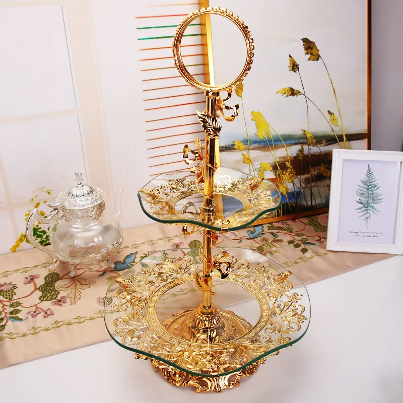 GlassfruittrayDoublelayerglassfruittrayEuropeanstyleglass