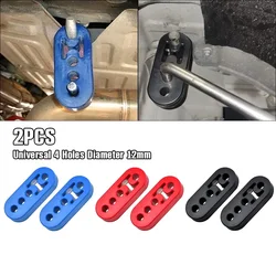 New High Quality 2PCS Universal 4 Holes Diameter 12mm Car Rubber Exhaust Tail Pipe Mount Brackets Hanger Insulator