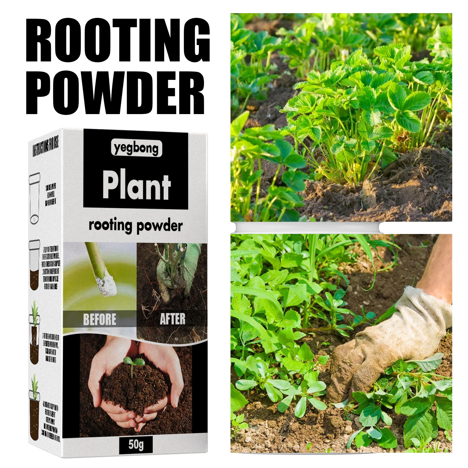 Powder Rooting Hormone For Cuttings Enhancer Promote Root Growth For Seedlings Starts Potting Soil Fertilizer Plant transplant root stimulator
